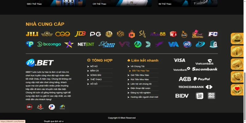 Danh sách những nhà cung cấp đối tác của sảnh