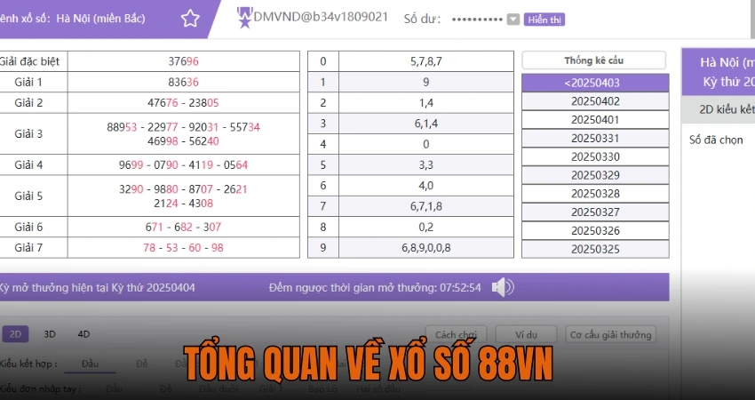 Tổng quan về hình thức lô đề tại 88VN